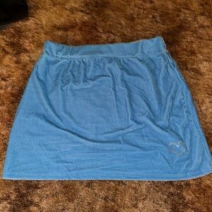 womens size medium blue fuzzy skirt